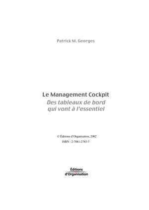 Chapitre 1 - Qu'est-ce qu'un Management Cockpit ?
