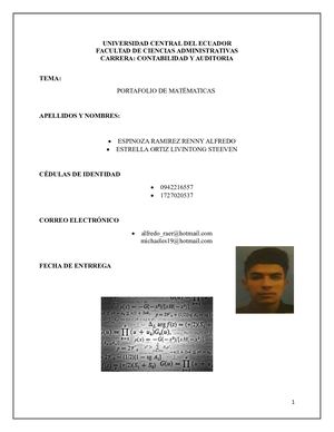 Portafolio Matematicas
