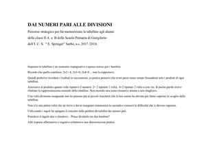 Dai Numeri Pari Alle Divisioni