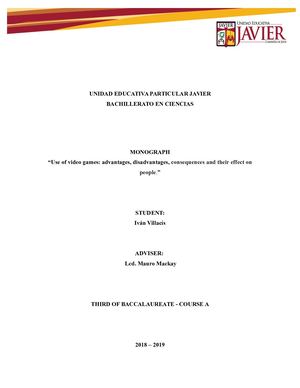 Use of video games: advantages, disadvantages, consequences and their effect on people