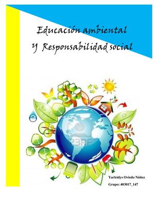 Educación ambiental y Responsabilidad Social