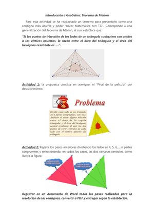 Actividades Con Geogebra Teorema De Marion