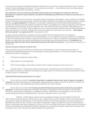 Estrategias En El Aula (La Puerta Fría)