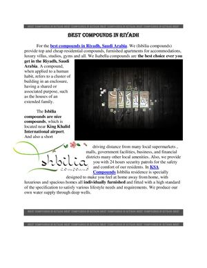 Best Compounds In Riyadh