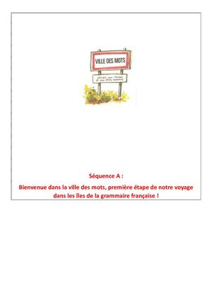 A la découverte de la ville des mots