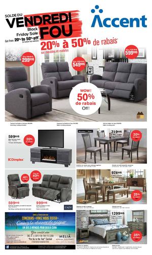 Circulaire du Vendredi fou - Accent Meubles' Black Friday Sale
