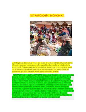 Antropología Económica