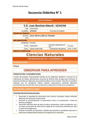 Secuencia Didáctica Microscopio