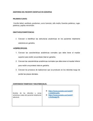 Anatomia Del Paciente Edentulo En Geriatria