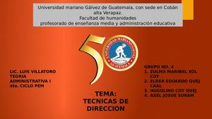 Tecnicas De Direccion