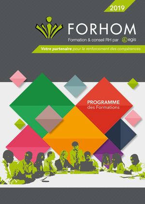 Catalogue de Formations 2019 - Institut Forhom