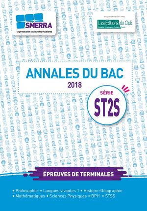 Annales Série St2s Sujets Corriges 2018