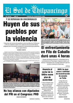 El Sol De Chilpancingo 13 Noviembre 2018