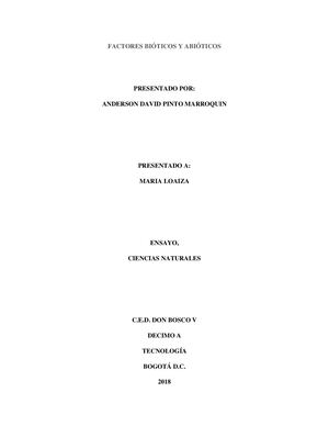 Factores Bióticos Y Abióticos