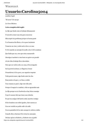 Usuario Carolina5004 Wikipedia, La Enciclopedia Libre