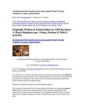 Absolute Proof Founders Translated French Word Naturels To English Term Natural Born