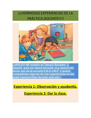 Hermosas Experiencias De La Practica Docente