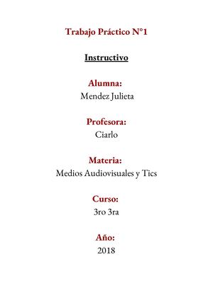 Mendez Julieta 3°3° Ciarlo Tp1