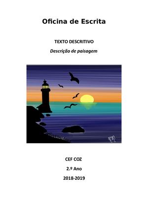 Oficina De Escrita - Descrição De Paisagem (CEF Cozinha)