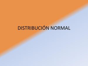 Distribucion Normal