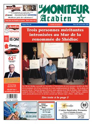 Moniteur Acadien 14 Novembre