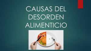 Causas Del Desorden Alimenticio