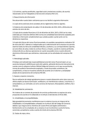 Propuesta De Revisoría Fiscal