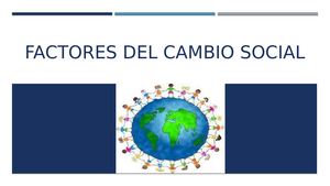 Factores Del Cambio Social