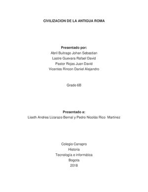 Civilizacion De La Antigua Roma