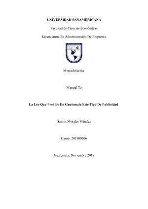 Ley Y Artículo Que Prohíben Este Tipo De Publicidad En Guatemala