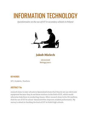 Use o ICT in secondary schools in Poland