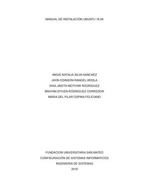 Manual De Instalación Ubuntu 18 04