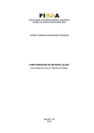 A IMPUTABILIDADE DE UM SERIAL KILLER