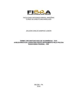 TERMO CIRCUNSTANCIADO DE OCORRENCIA-TCO