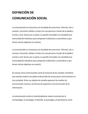 comunicación social