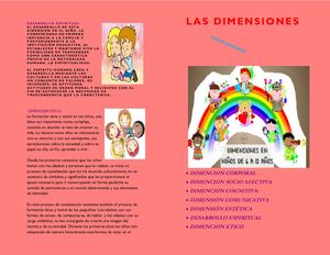 las dimensiones del desarrollo en el niño