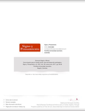 Comunicacion Para El Cambio Social