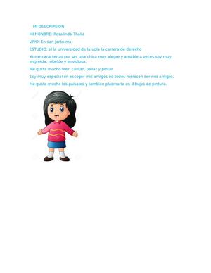 Mi Descripsion
