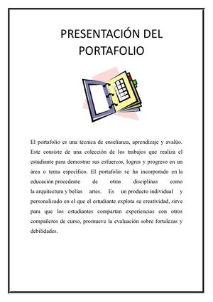 Presentacion Del Portafolio