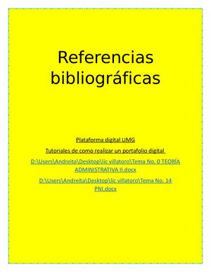 Tema No 15 Referencias Bibliográficas