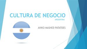 Cultura De Negocio Argentina