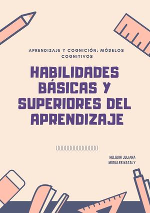 Aprendizaje Y Cognición Módelos Cognitivos