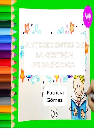 Antecedentes De La Gestion Pedagogica