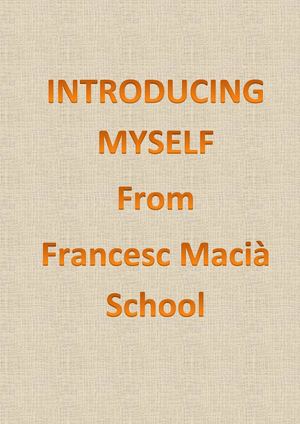 Introducing Myself 6th A