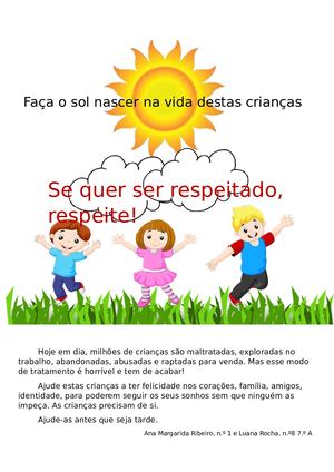 Direitos Criança - 7º Ano