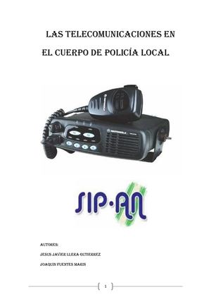 Las Telecomunicaciones En El Cuerpo De Policia Local