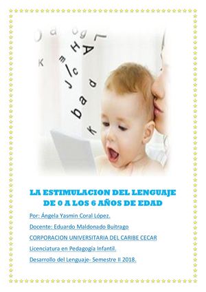 Estimulacion del Lenguaje de 0 a 6 años CECAR