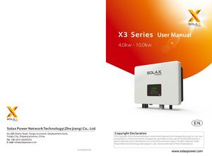 X3 4 10kw User Manual