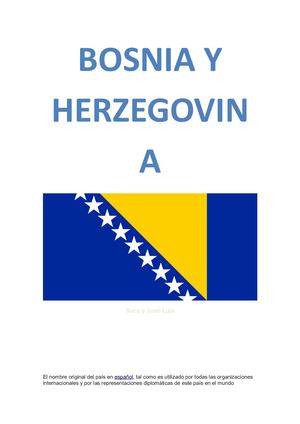 Bosnia Y Herzegovina por Sara y José Luis