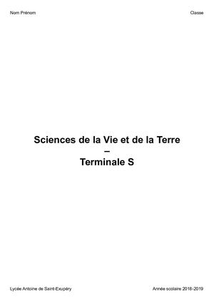 Cours TS et TS Spé
